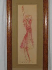 A framed signed and numbered T