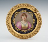 A Framed Vienna Porcelain Port