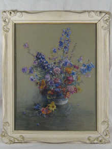 A framed watercolour still life