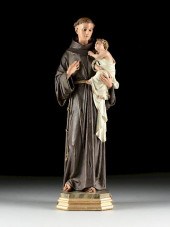 A FRANCISCAN SANTO SCULPTURE,