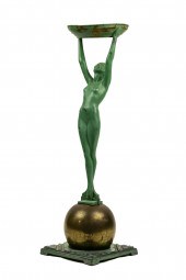 A FRANKART NUDE FIGURAL ASHTRA