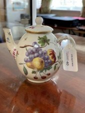A Frankenthal oviform teapot,