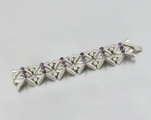 A FRED DAVIS SILVER AND AMETHY