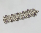 A FRED DAVIS SILVER AND AMETHY