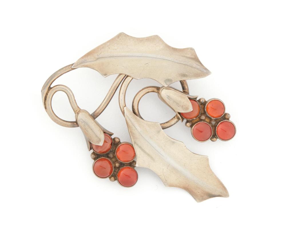 A FRED DAVIS VERMEIL AND ORANGE