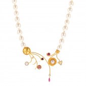 A FREEFORM 22K GEMSTONE, DIAMO