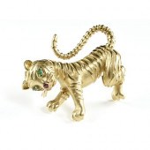 A FRENCH 18K YELLOW GOLD, EMER