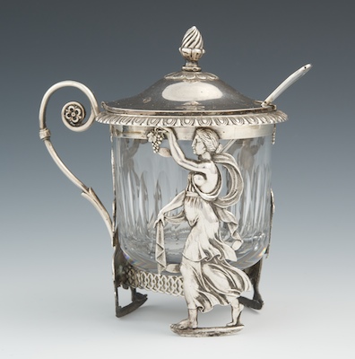 A French 950 Silver and Crystal