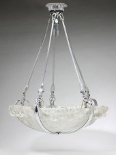 A French Art Deco molded frost