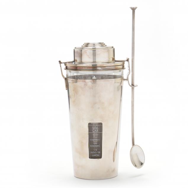 A FRENCH ART DECO SILVER-PLATED