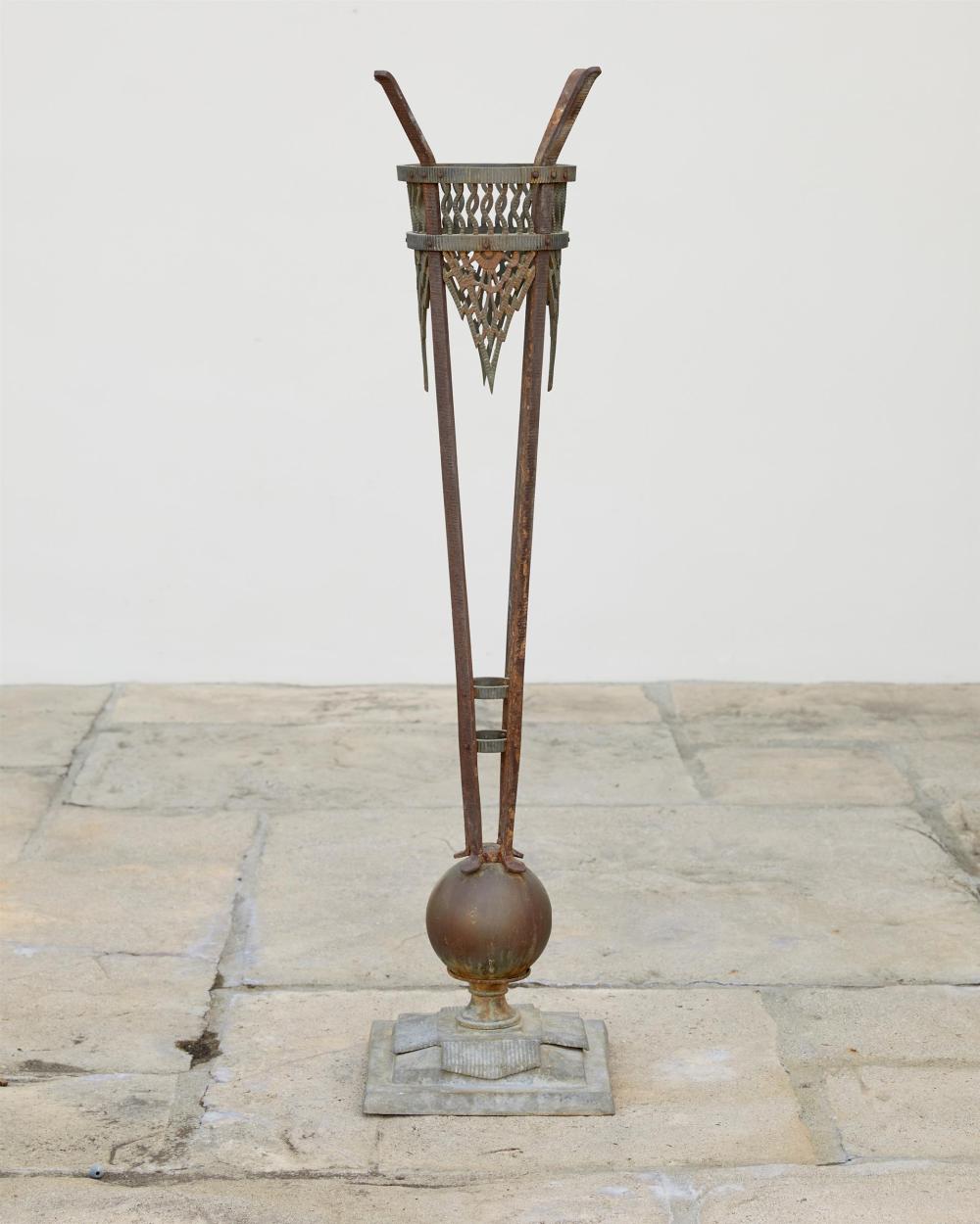A FRENCH ART DECO WROUGHT IRON