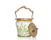 A FRENCH ART GLASS BISCUIT BAR