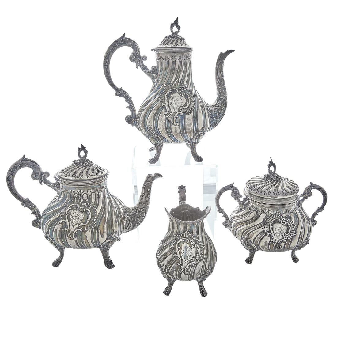 A FRENCH ART NOUVEAU SILVER HOT