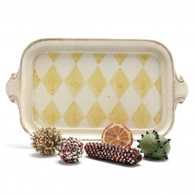 A FRENCH ARTISAN TRAY WITH