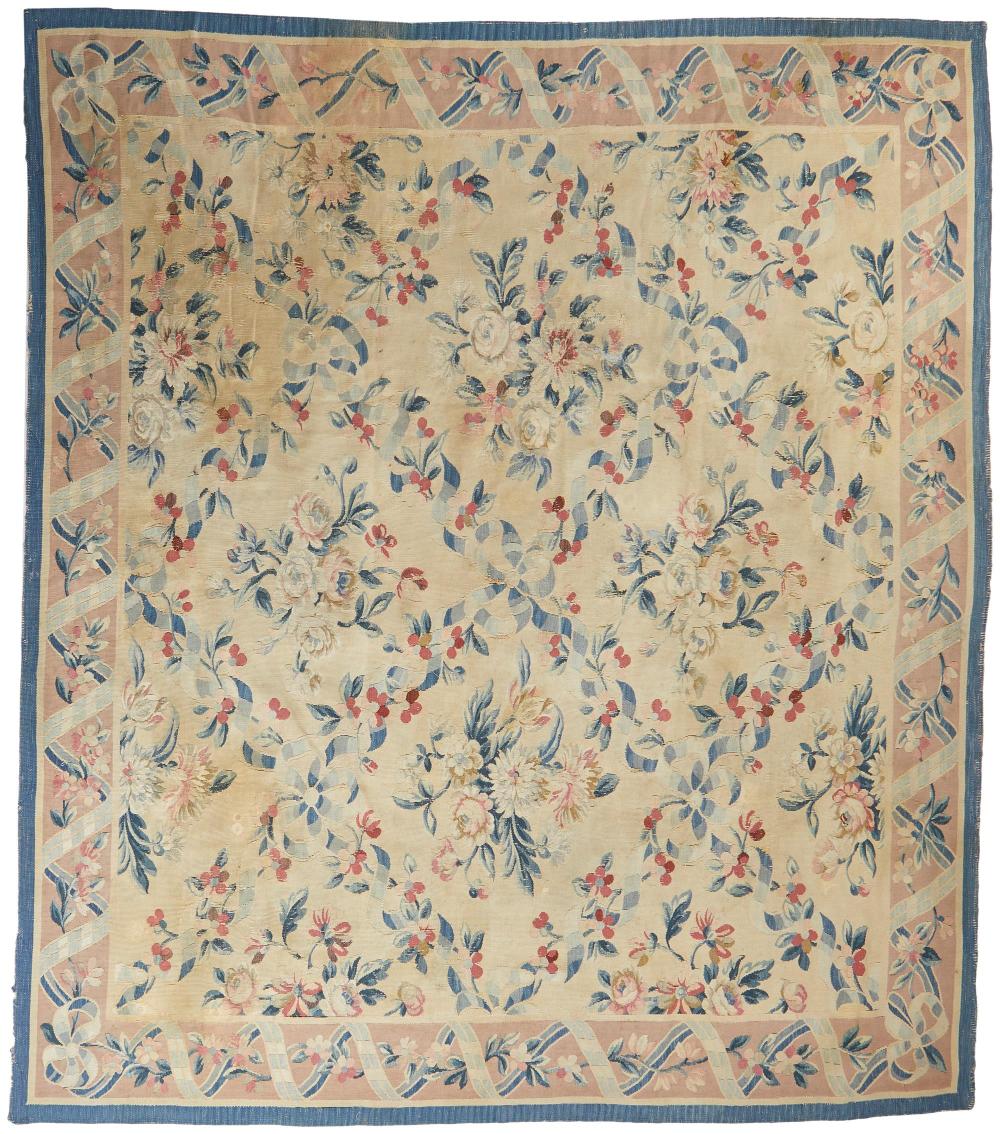 A FRENCH AUBUSSON AREA RUGA