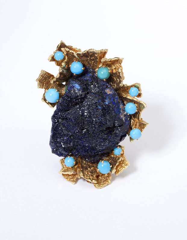 A French azurite turquoise and gold