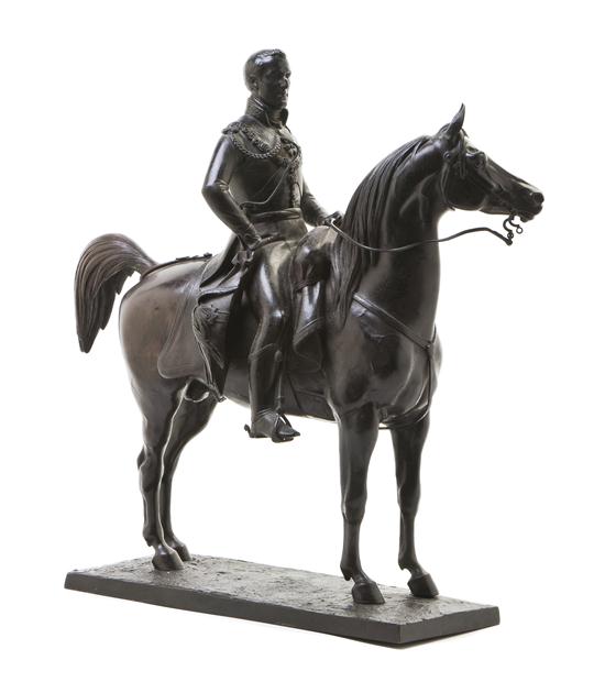 A French Bonze Equestrian Group