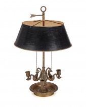 A FRENCH BOUILLOTTE TABLE LAMP