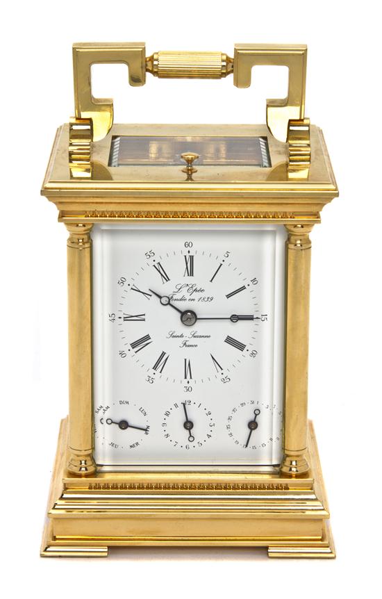 A French Brass Carriage Clock