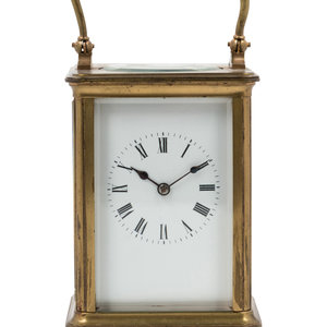 A French Brass Carriage Clock