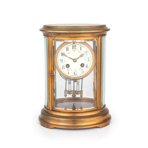 A French Brass Clock 20th Century