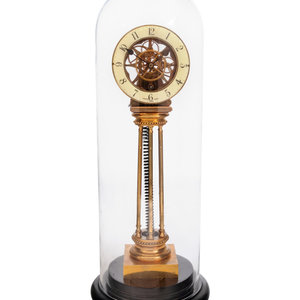 A French Brass Pillar Skeleton