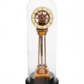 A French Brass Pillar Skeleton