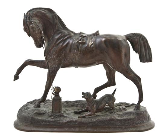 A French Bronze Anamalier Group