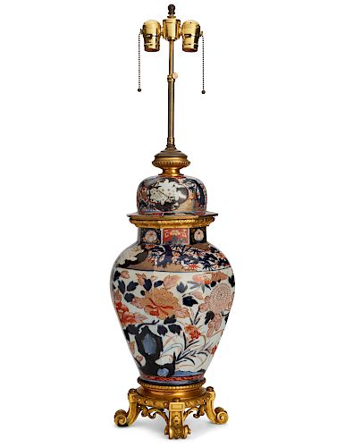 A FRENCH BRONZE AND IMARI COVERED