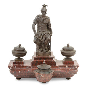 A French Bronze and Marble