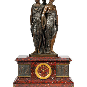 A French Bronze and Marble