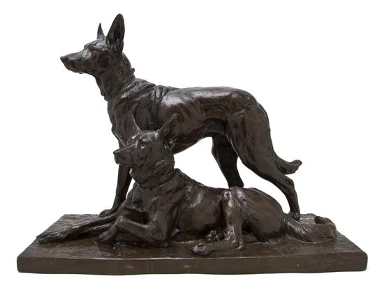 A French Bronze Animalier Group