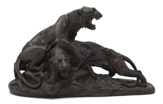 A French Bronze Animaliere Group