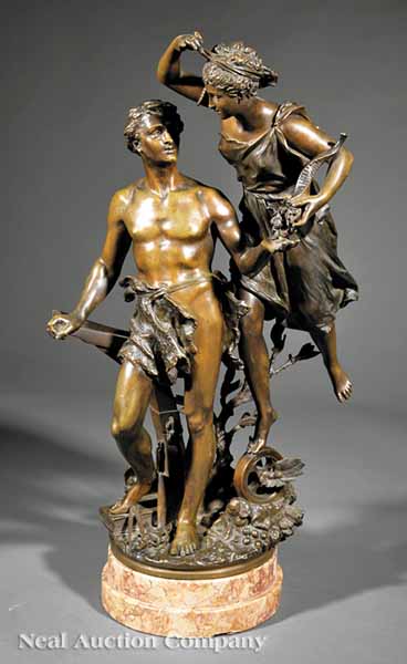 A French Bronze Figural Group of