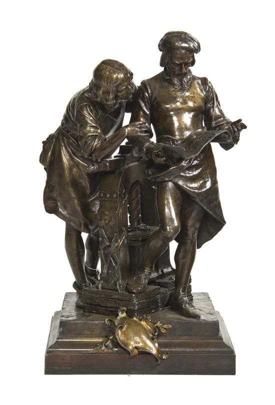 A French Bronze Figural Group A.