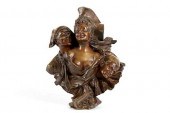 A FRENCH BRONZE FIGURAL GROUP: