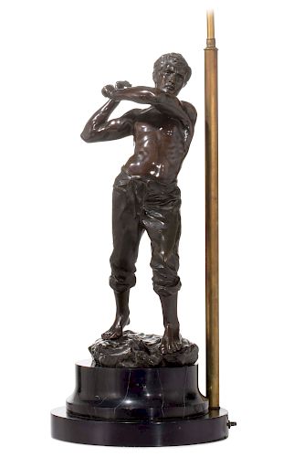 A FRENCH BRONZE FIGURE OF A