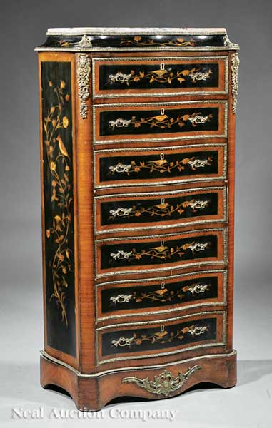 A French Bronze-Mounted Marquetry