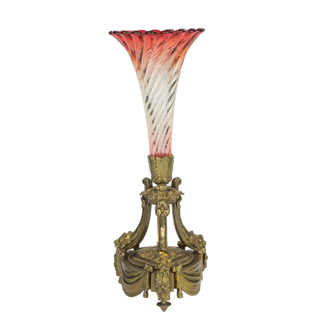 A FRENCH BRONZE MOUNTED ROSE TIENTE