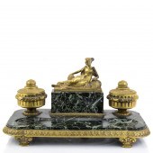 A FRENCH BRONZE MOUNTED VARIEG