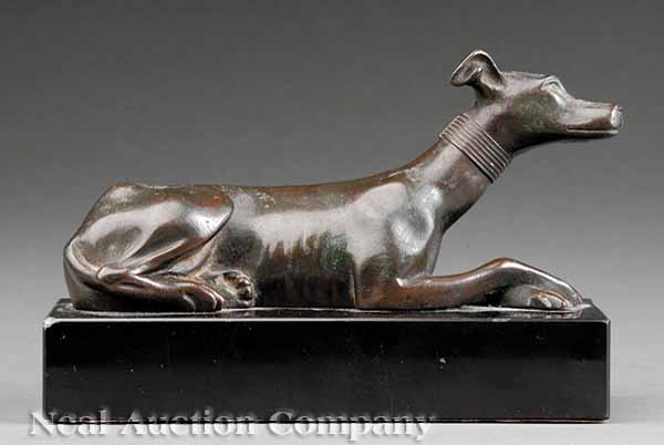 A French Bronze of a Whippet