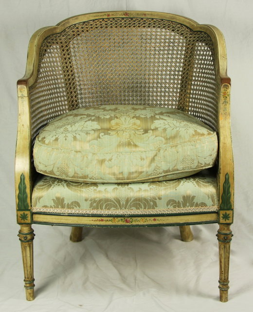 A French cane back chair with