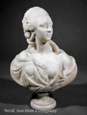 A French Carrara Marble Bust o