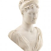 A French Carved Marble Bust of