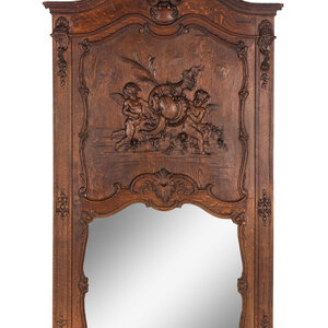 A French Carved Oak Trumeau