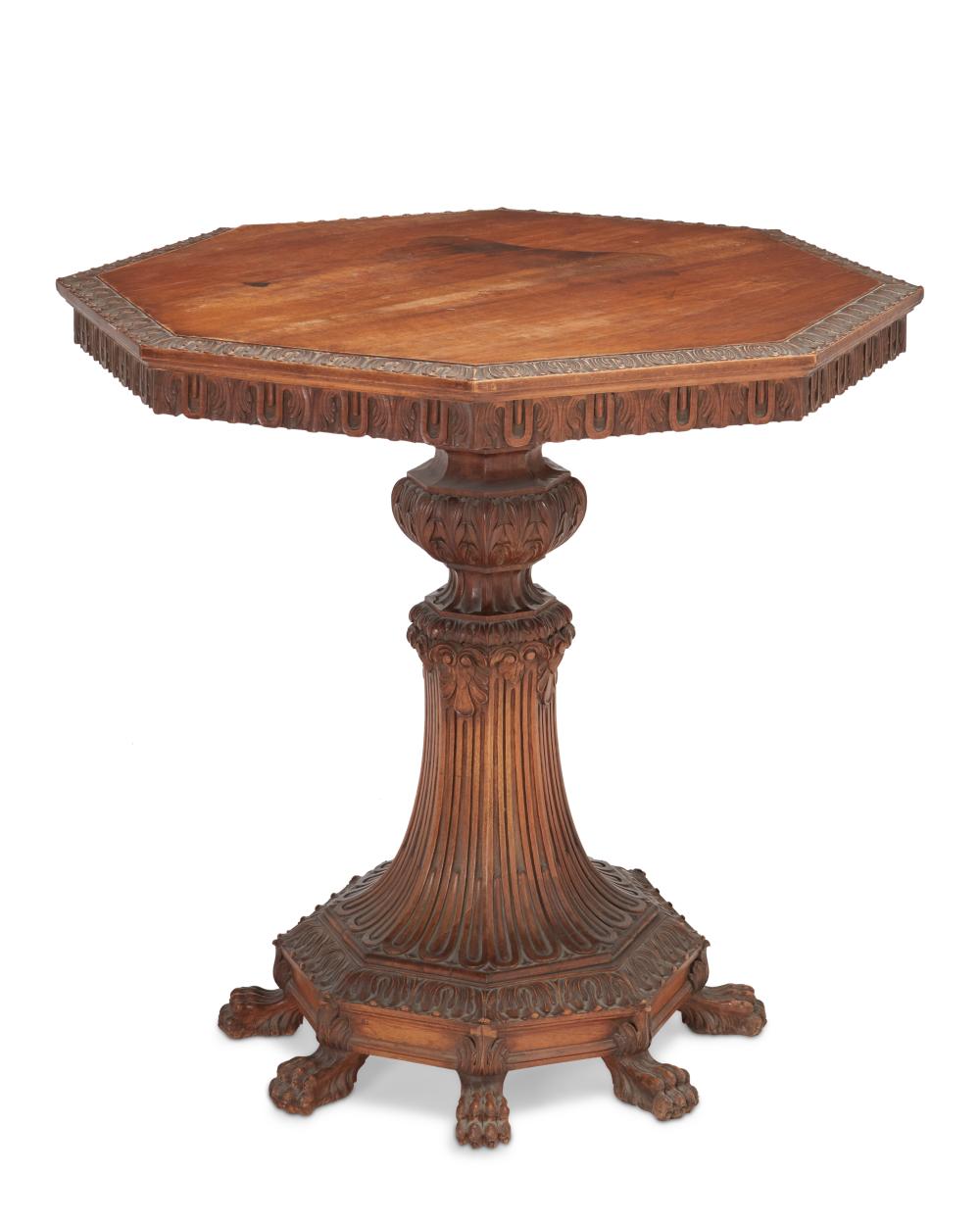 A FRENCH CARVED WALNUT OCCASIONAL