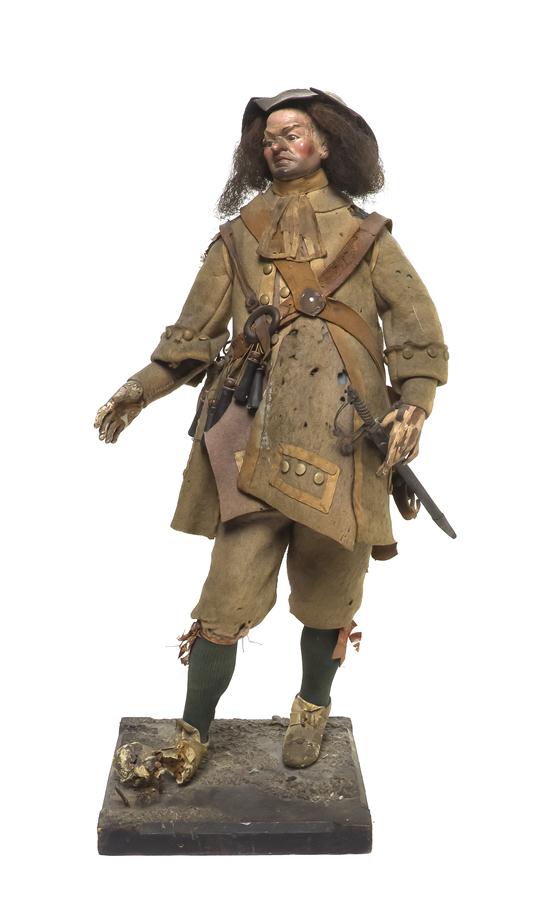 A French Carved Wood Militia Figure