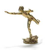 A FRENCH CAST FIGURE OF A RUNN
