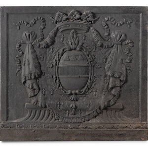 A French Cast Iron Chimney Back