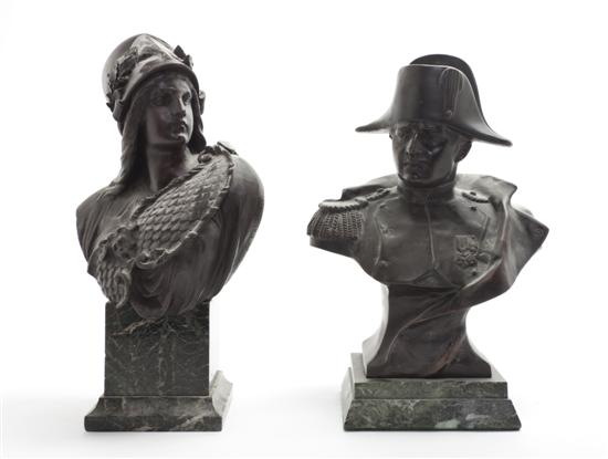 * A French Cast Metal Bust after